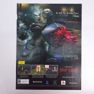 Legacy of Kain Blood Omen Video Game Room Decor Print Ad Dark Fantasy Promo 2001